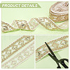 Polyester Rhombus Embroidery Lace Trim OCOR-WH0090-84B-5