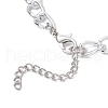 2Pcs Aluminium Twisted Curb Chains Link Bracelets BJEW-JB11530-6