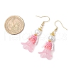 Human Handmade Glass Seed Beads Dangle Earrings EJEW-MZ00446-03-3