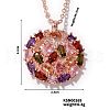 Brass Colorful Rhinestone Pendant Necklaces for Women IM3038-4-1