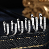 3 Pcs Elegant 925 Sterling Silver Clear Cubic Zirconia U-Shaped Hoop Earrings KD8857-2-2