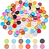 CRASPIRE 120Pcs 12 Colors ABS Plastic Loose Leaf Ring Round Binder Discs FIND-CP0001-34-1