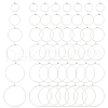 48Pcs 6 Sizes 316L Surgical Stainless Steel Hoop Earring Findings STAS-LP0001-06-1