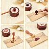 Brass Wax Seal Stamps with Wood Handle AJEW-WH0412-0152-3