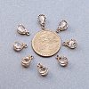 Drop Alloy Charms ZIRC-PH0002-02KCG-5