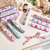 WADORN 40 Yards 10 Styles Flat Flower Printed Polyester Elastic Cord OCOR-WR0001-48-5