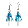 Handmade Glass Seed Beads Dangle Earrings EJEW-MZ00447-01-2