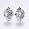 Alloy Rhinestone Stud Earring Findings PALLOY-F201-25P-1