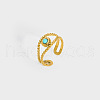 Vintage Synthetic Turquoise Eye Ring ED3858-3-2
