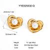Heart Stainless Steel Stud Earrings DM4461-1-1