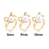 Bowknot Brass Micro Pave Clear Cubic Zirconia Adjustable Ring Settings KK-T076-27G-7