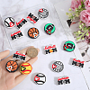SUNNYCLUE 18Pcs 9 Styles PVC Plastic Beads FIND-SC0011-81-3