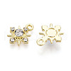 Rack Plating Alloy and Rhinestone Pendants PALLOY-T090-47KCG-2