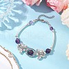 Natural Amethyst Beaded Braceleys BJEW-JB11665-03-1