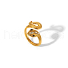 Adjustable European American Snake-Shaped Stainless Steel Ring Jewelry NK1622-1-1