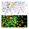   4 Styles UV Plating Acrylic Beads MACR-PH0001-84-7