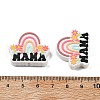 Mother's Day Silicone Focal Beads SIL-B078-07A-3