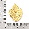 Brass Micro Pave Clear Cubic Zirconia Pendants KK-F899-15G-3