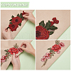 WADORN 5 Pairs 5 Style 3D Flower Appliques DIY-WR0003-83-4