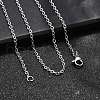 Non-Tarnish Unisex Classic Plain 304 Stainless Steel Mens Womens Necklaces X-STAS-H325-P-4