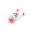 Glass Seed Beaded Jellyfish Pendants PALLOY-MZ00707-5