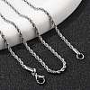 Non-Tarnish 304 Stainless Steel Rope Chain Necklaces NJEW-F226-03P-03-3