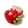 Animal Pig Theme Opaque Resin Decoden Cabochons CRES-B020-01E-2