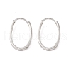 Brass Oval Hinged Hoop Earrings for Men Women KK-A172-35S-3