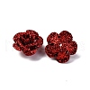 3D Rose Flower Baking Paint Aluminum Beads FIND-L019-01F-2