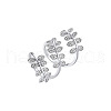 925 Sterling Silver Micro Pave Cubic Zirconia Adjustable Open Cuff Rings for Women FS-WG4488D-02-4