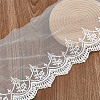 DELORIGIN 5 Yards Milk Fiber Gauze Embroidery Lace Ribbon Trims Fabric DIY-DR0001-57-1