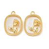 Rack Plating Brass Micro Pave Clear Cubic Zirconia Pendants KK-A214-29G-1