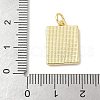 Brass Pave Natural White Shell Pendants KK-S522-09G-J-2