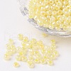 DIY Craft Beads 6/0 Ceylon Round Glass Seed Beads X-SEED-A011-4mm-152-1