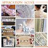 AHADERMAKER 4 Yards 4 Styles Organza Flower Lace Trim SRIB-GA0001-10-6