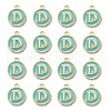 Golden Plated Alloy Enamel Charms X-ENAM-S118-05D-2