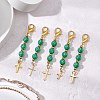 5Pcs 5 Styles Cross Alloy & Brass & 304 Stainless Steel Pendants Decoration HJEW-JM02994-1
