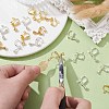 20Pcs 2 Colors Racking Plated Brass Clip-on Earring Findings KK-CJ0002-11-4