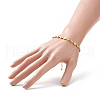 Colorful Enamel Flower Link Chain Bracelet X-BJEW-JB09940-4