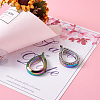 2Pcs 2 Style Alloy Magnetic Locket Pendants PALLOY-TA0002-35M-15