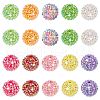   20Pcs 10 Colors AB Color Plated Acrylic Rhinestone Beads OACR-PH0004-01-12