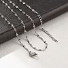 Brass Dapped Chains Necklaces for Women NJEW-D302-23P-2