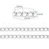 Non-Tarnish 3.28 Feet 304 Stainless Steel Curb Chains X-CHS-F006-04A-P-3