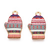 Winter Theme Alloy Printed Pendants PALLOY-D581-01F-1