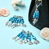 30Pcs 15 Styles Ocean Theme Alloy Pendant Decoration HJEW-CJ00038-6