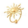 Flower 304 Stainless Steel Adjustable Cuff Rings for Women RJEW-M103-04A-G-2