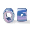 UV Plating Rainbow Iridescent Acrylic Beads OACR-C012-01C-3