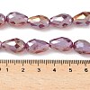 Transparent Electroplate Glass Beads Strands EGLA-XCP0001-17-4