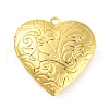 Rack Plating Brass Locket Pendants KK-M263-01G-1