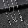 Anti-Tarnish Rhodium Plated 925 Sterling Silver Necklaces STER-M034-32A-2